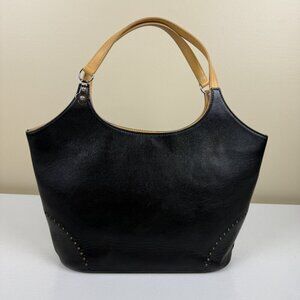 Frederic Fekkai Black Leather Shoulder Bag Made in Italy